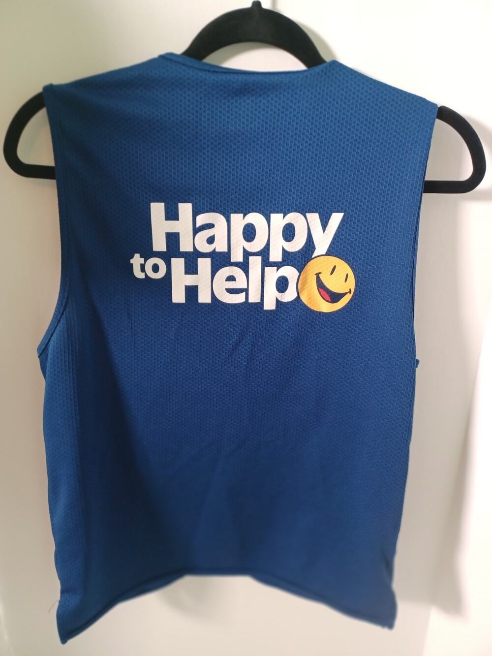 Official Walmart Employee Blue “Happy to Help” Vest Unisex Size Small